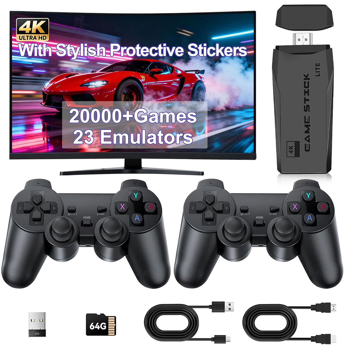 Retro Gaming With Projector - M8 Game Console 20000+ Games Emulators