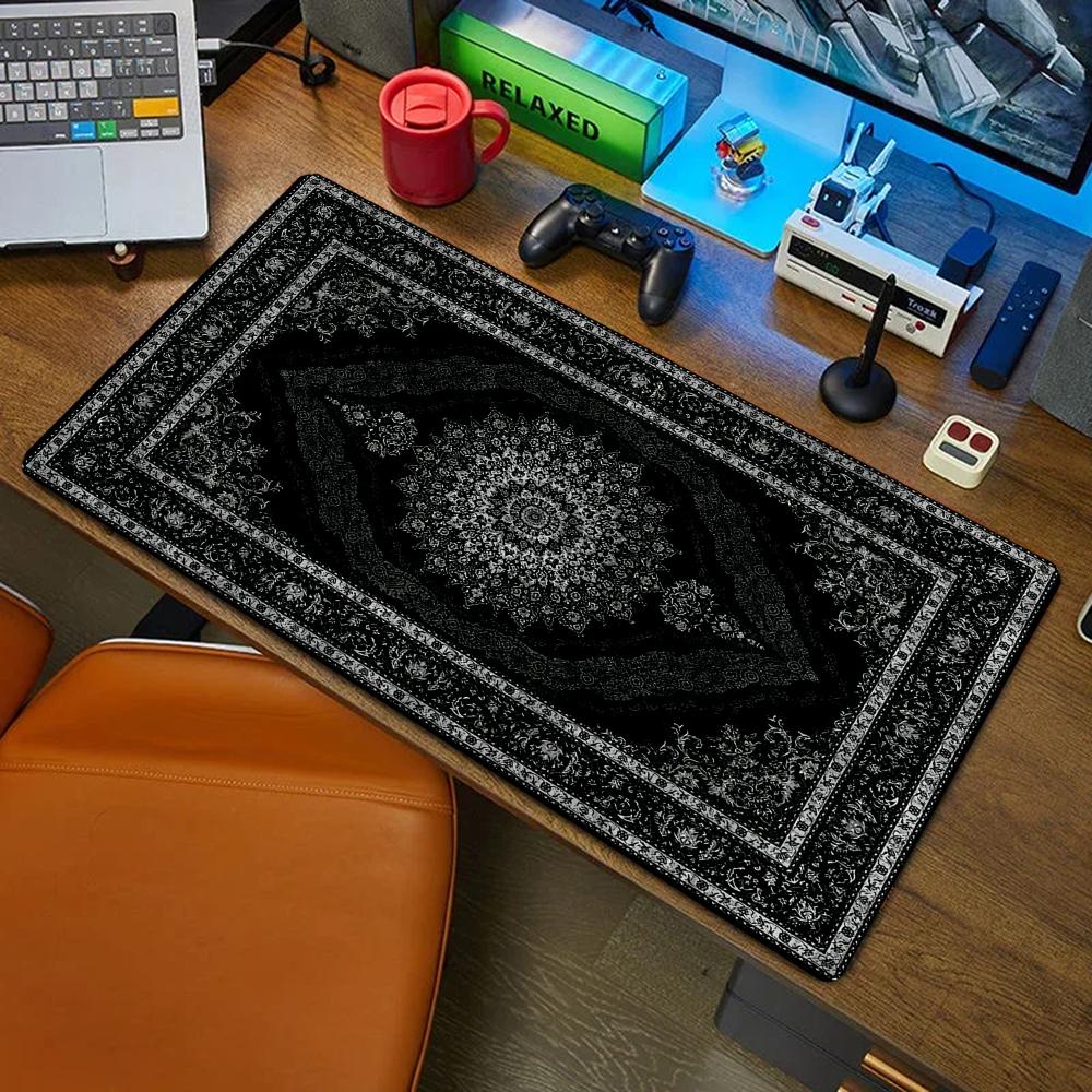 Retro Gaming Keyboard - New Black Persian Carpet Mysterious Retro
