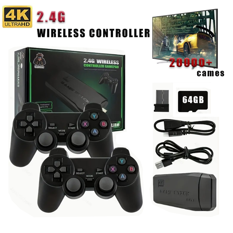 Retro Gaming Gif - Wireless Video Game Stick 2.4G Dual