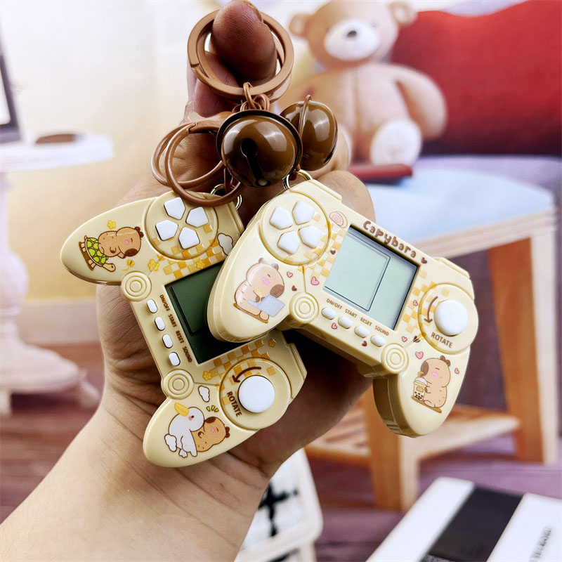 Retro Gaming Keychain - Capybara Mini Game Machine Keychain Children's