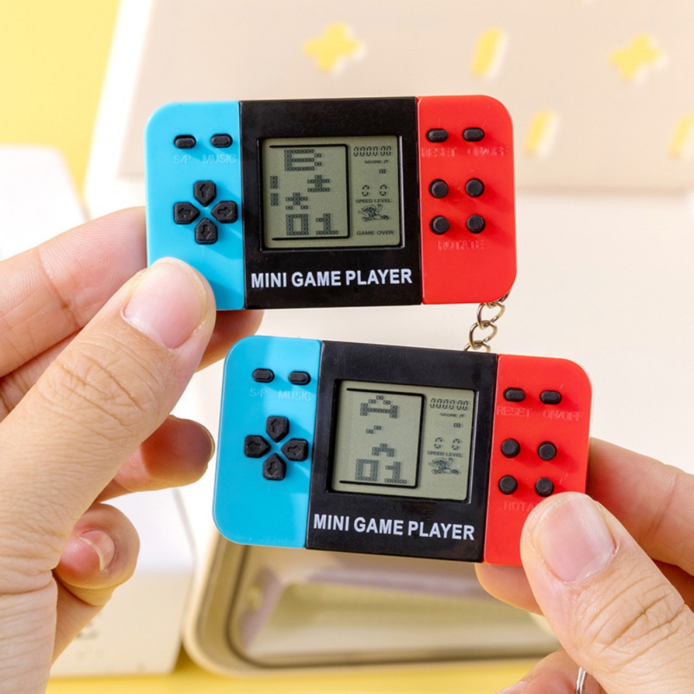 Retro Gaming Gif - Classic Tetris Handheld Game Console Keychain