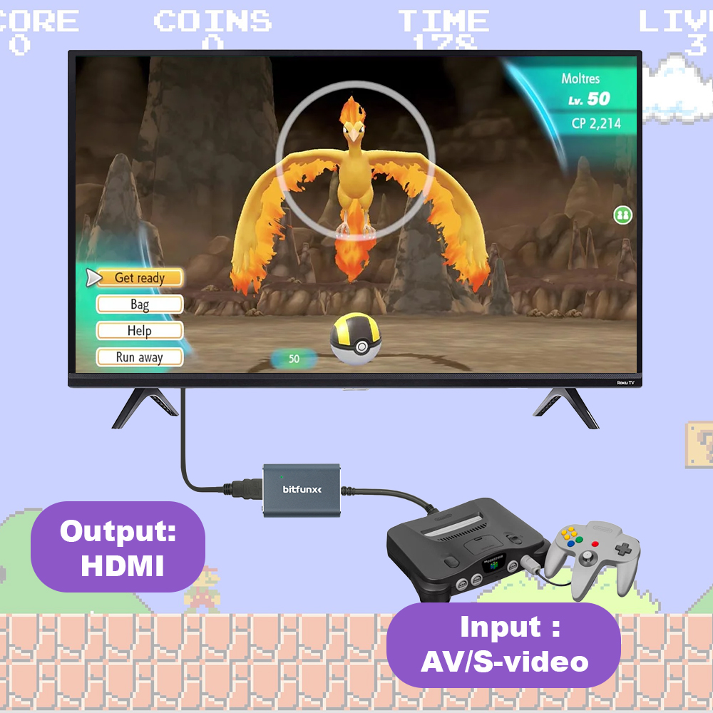 Bitfunx 720P Svideo / AV To HD - đánh giá và giá Retro Gaming Gif