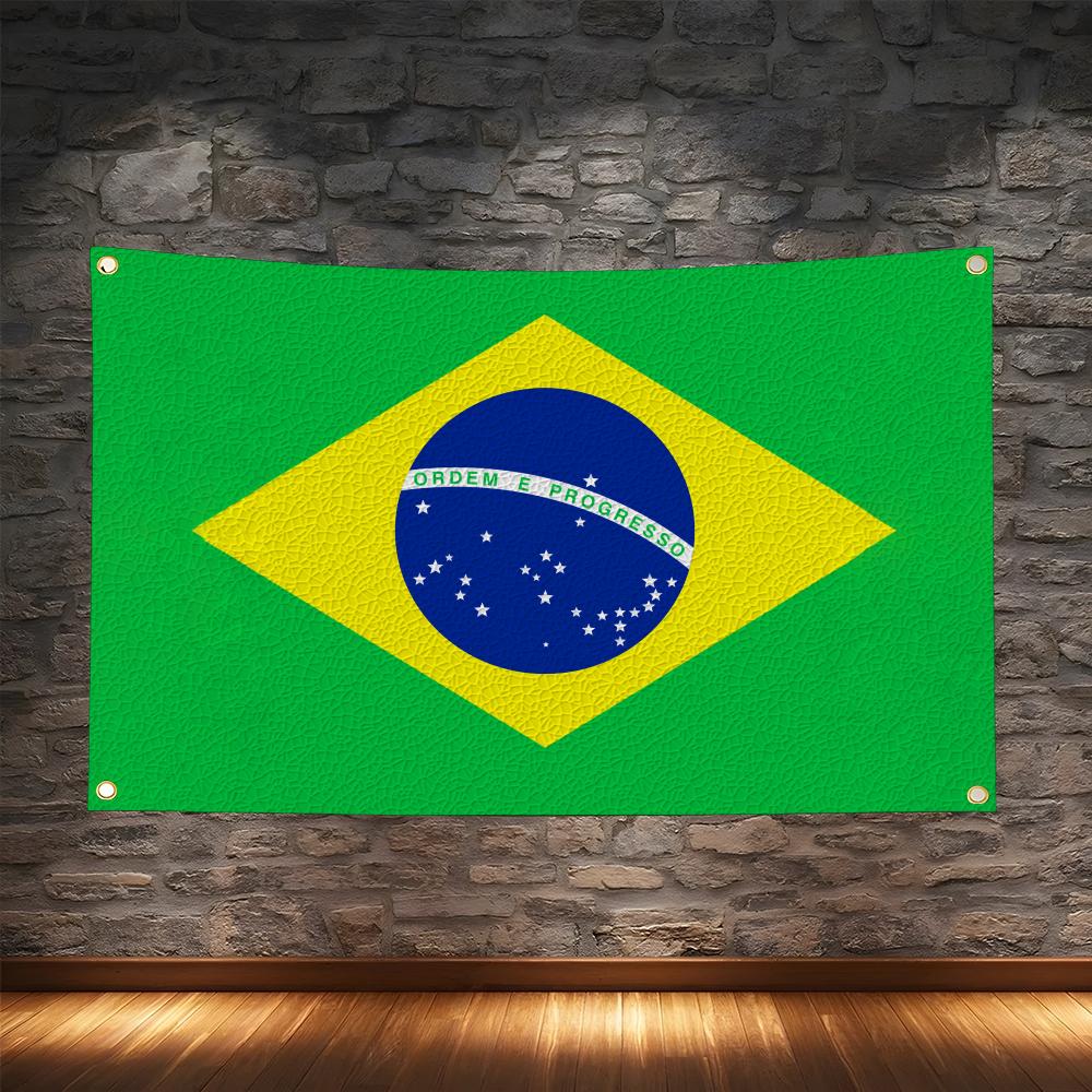 1PC Famosu Brazil Flags Retro  - đánh giá và giá Retro Gaming Banner