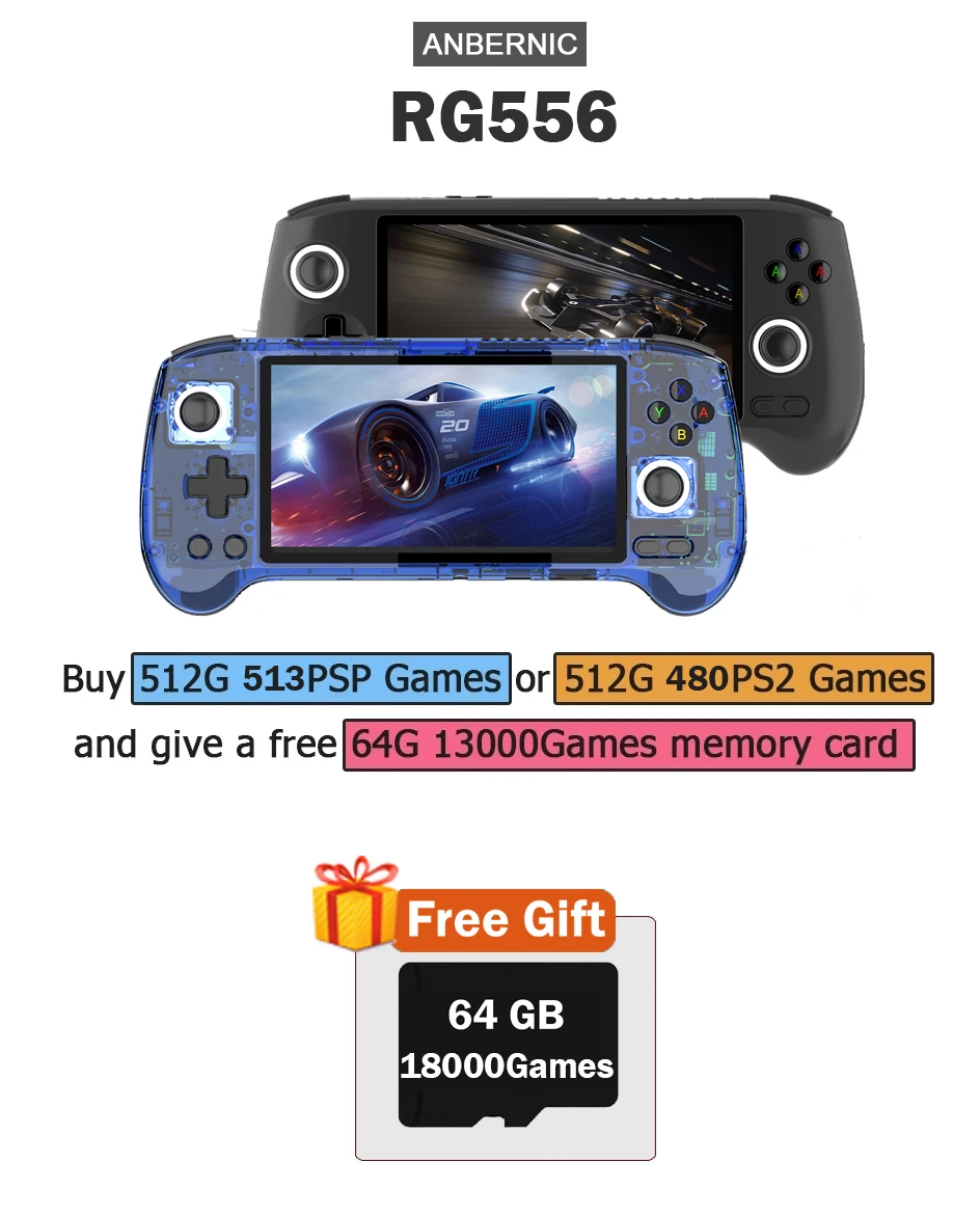 ANBERNIC RG556 Handheld Game C - đánh giá và giá Retro X8 Gaming Console